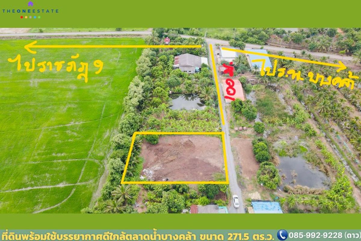 🌴 Land in a potential location Suitable for a resort-vacation home, size 271.5 sq m., already filled, water and electricity ready, near Bang Khla Floating Market | Invest today, create long-term profits. – รูปที่ 4