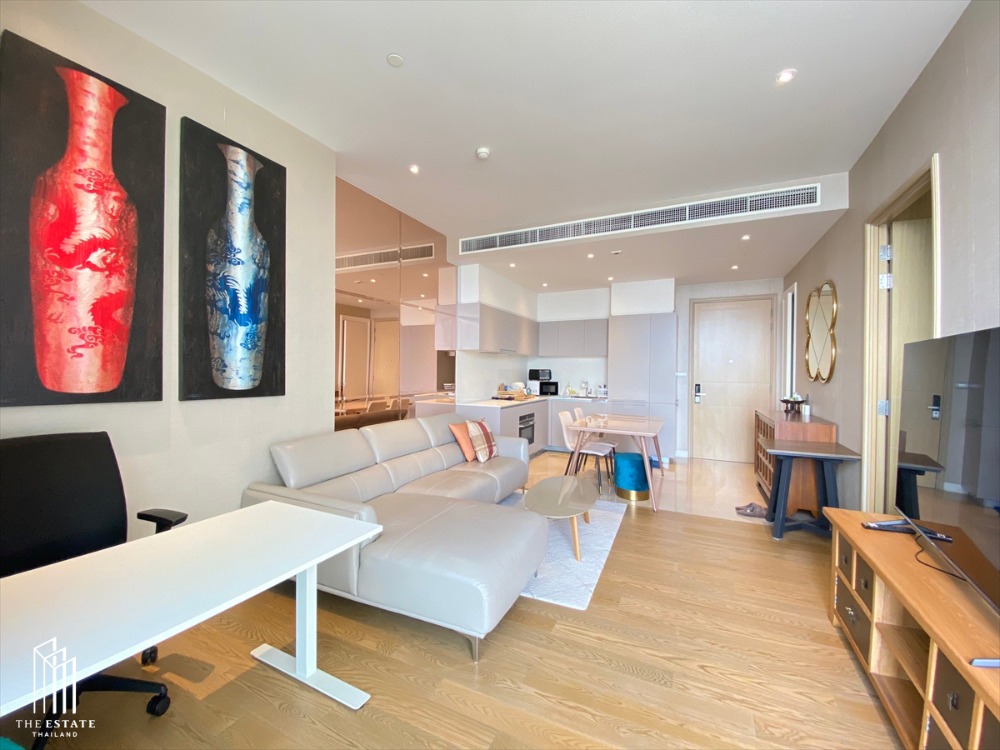 For Rent Magnolias Waterfront Residences Layout มีเพียง 1 ห้องต่อชั่นเท่านั้น ได้วิวแม่น้ำ และวิวเมืองตึกมหานคร 65.99 sq.m. 1 bedroom @60,000 Baht
