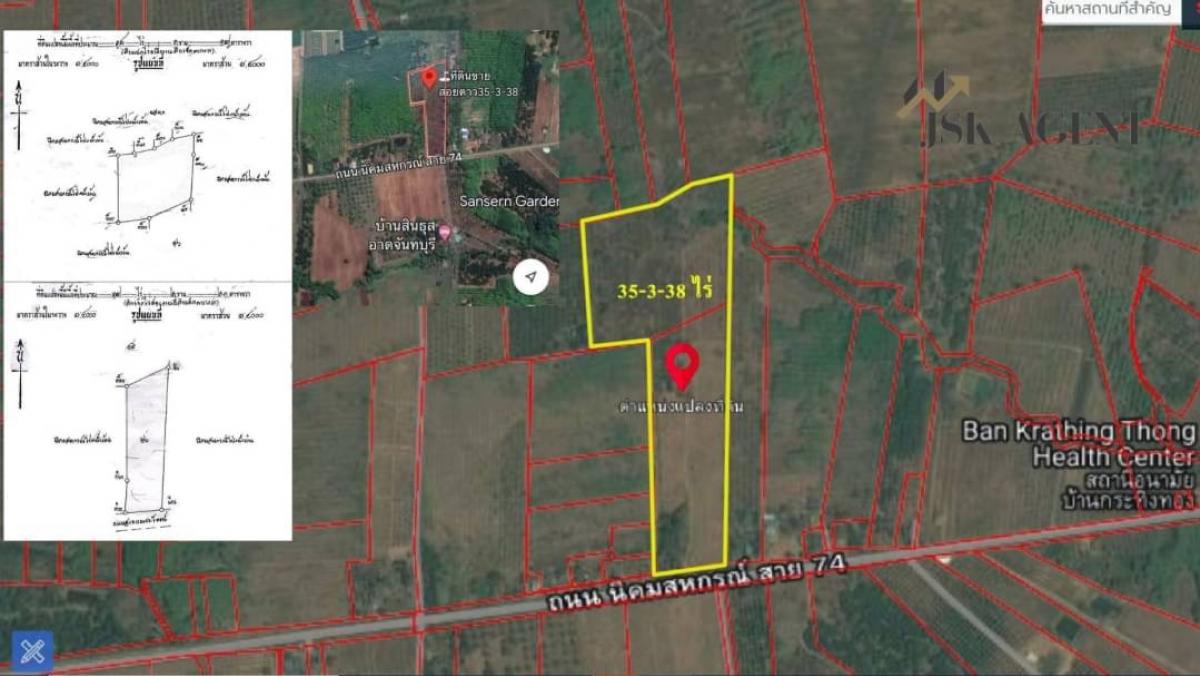 Land for sale in Soi Yoi Dao, area 35-3-38 rai. – รูปที่ 2