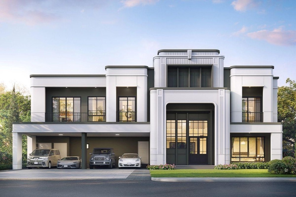 ● Modern Art Deco ● Single house 2 storey 5 beds | 128.10 sq.w. 499.00 sq.m. | Setthasiri Wongwaen - Chatuchot | near Benjamarachutit School 3 mins, Fashion Island 9 mins