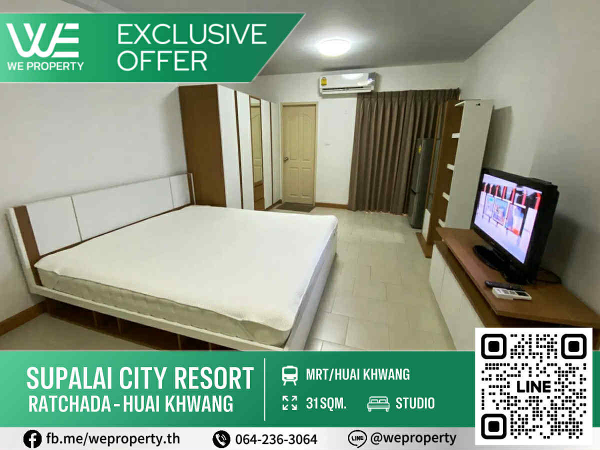 Beautiful room, never rented out⭐Supalai City Resort Ratchada-Huai Khwang