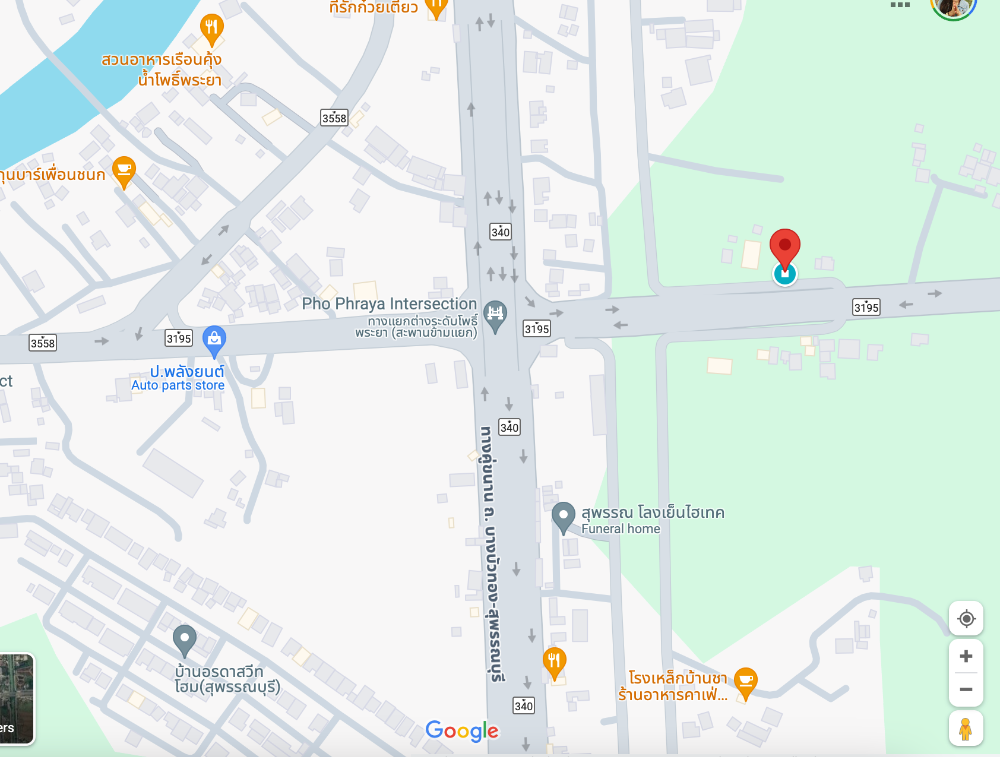 Land for sale in Mueang District Suphanburi Province Next to Pho Phraya intersection, 1 rai 1 ngan 24 sq m.