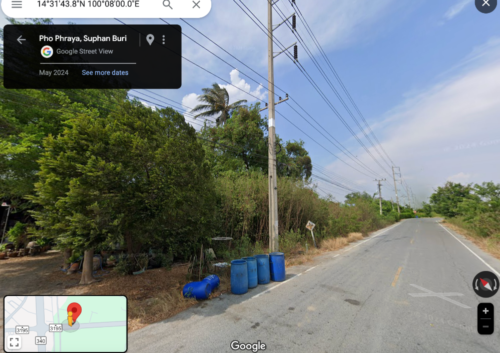 Land for sale in Mueang District Suphanburi Province Next to Pho Phraya intersection, 1 rai 1 ngan 24 sq m. – รูปที่ 2
