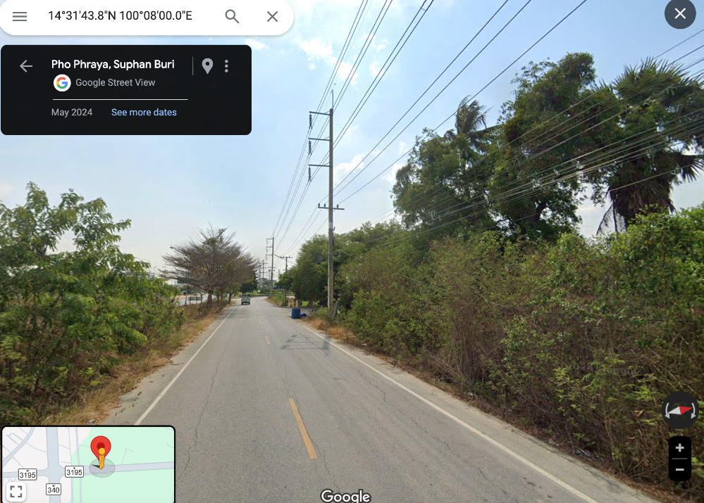 Land for sale in Mueang District Suphanburi Province Next to Pho Phraya intersection, 1 rai 1 ngan 24 sq m. – รูปที่ 3