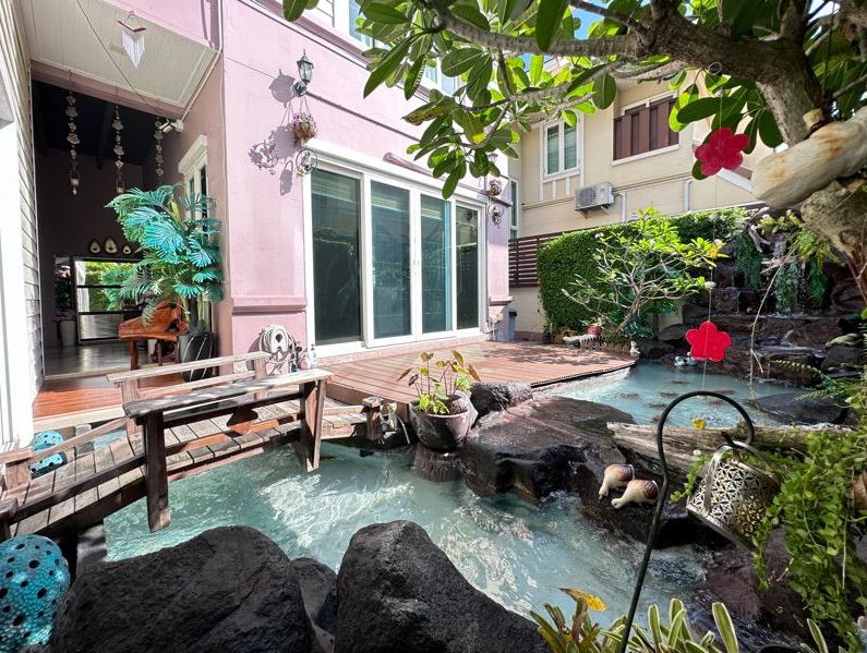 บ้านสวนตาล นันดา ขายบ้านเดี่ยวสไตล์รีสอรท์ไทย-บาหลี เนื้อที่ 80.6ตรว. ใกล้ถนนกรุงเทพกรีฑา รามคำแหง เฟอร์นิเจอร์ครบ พร้อมเข้าอยู่ – รูปที่ 2
