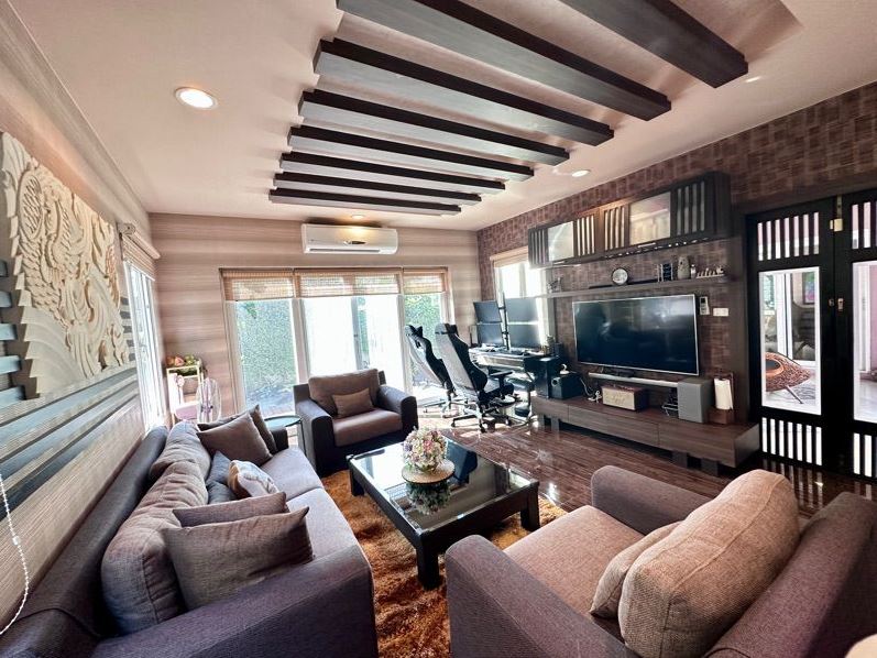บ้านสวนตาล นันดา ขายบ้านเดี่ยวสไตล์รีสอรท์ไทย-บาหลี เนื้อที่ 80.6ตรว. ใกล้ถนนกรุงเทพกรีฑา รามคำแหง เฟอร์นิเจอร์ครบ พร้อมเข้าอยู่ – รูปที่ 4