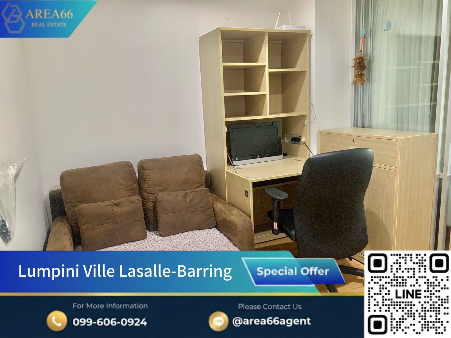🔥 ขายคอนโดน่าอยู่❗️ซื้อวันนี้ มีทั้งโอกาสอยู่อาศัยและลงทุน Lumpini Ville Lasalle - Barring