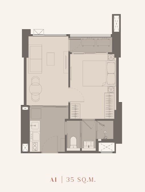 ขายถูกมาก IRHYTHM CHAROENAKHON ICONIC : ริธึ่ม เจริญนคร ไอคอนิค I 1 BED 35 sqm. ชั้นสูง วิวห้างไอคอนสยาม - 5.6x ล้าน – รูปที่ 3