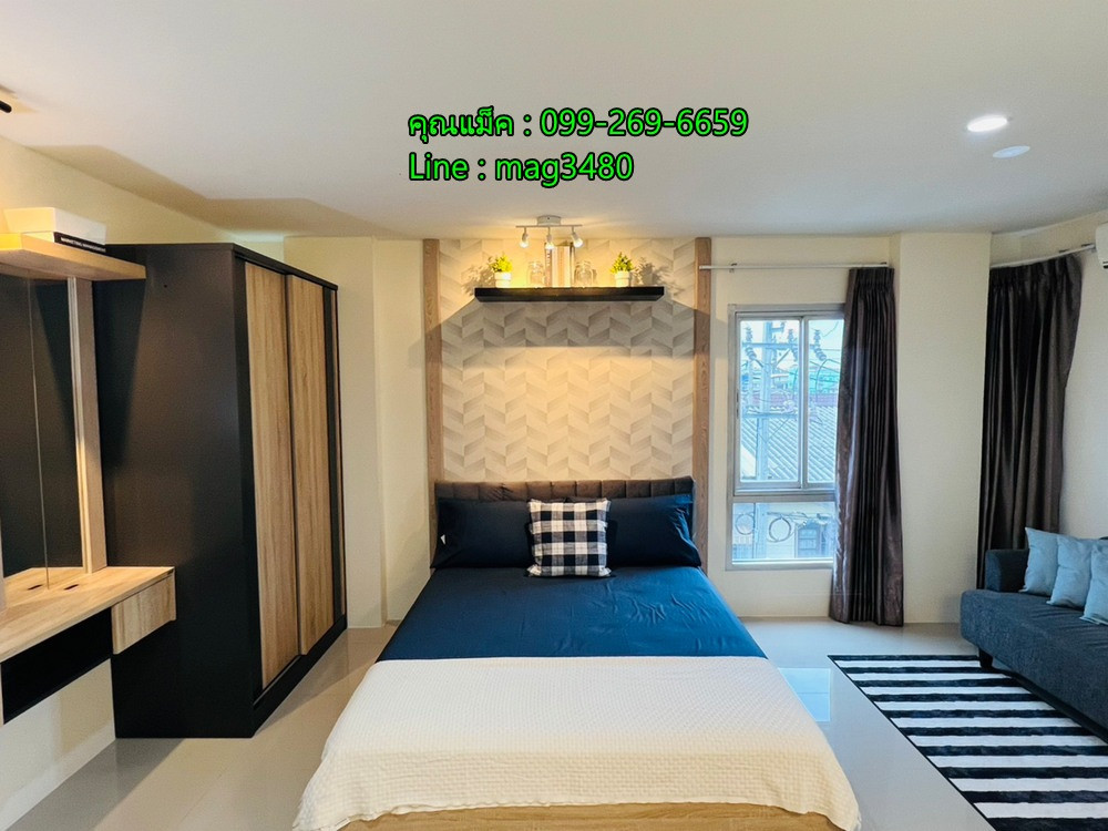 สอบถามโทร 099-269-6659 ขายคอนโด อัสสกาญจน์ ซิตี้ รามคำแหง ติดรถไฟฟ้าสีส้ม เคหะรามคำแหง ขนาด 23.5 ตารางเมตร ห้องมุม ชั้น3 ตกแต่งครบ – รูปที่ 2