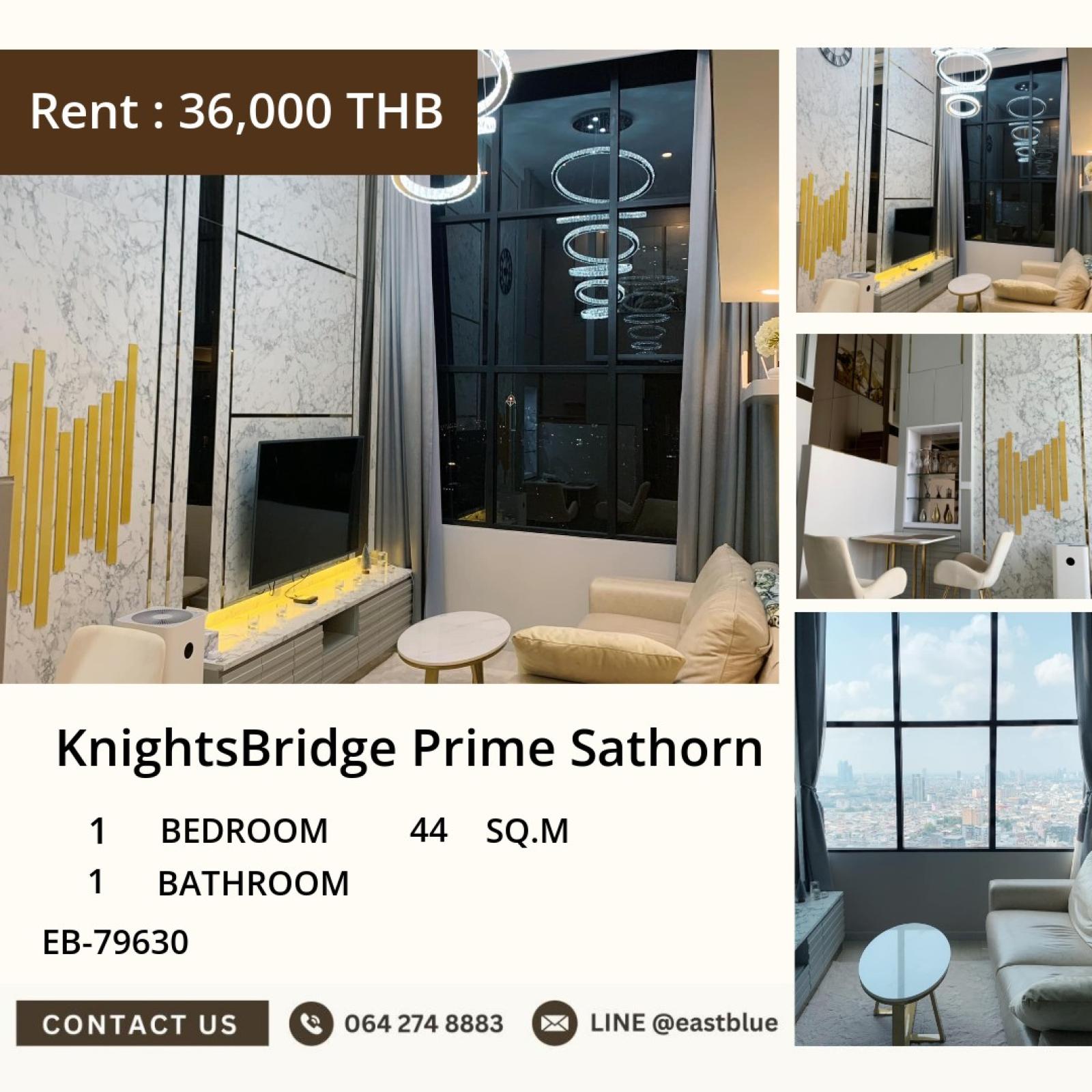 17/07/2026, 🏙️ คอนโดหรู KnightsBridge Prime สาทร ใจกลางเมือง เพียง 36,000/ด!✨ วิวสวย 44 ตร.ม. ใกล้ BTS ช่องนนทรี เริ่มต้นชีวิตคุณภาพ 0642748883