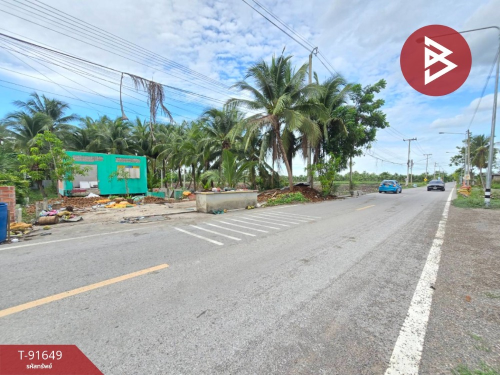 Land for sale, vacant land next to the road, area 2 ngan 98 sq m, Amphawa, Samut Songkhram