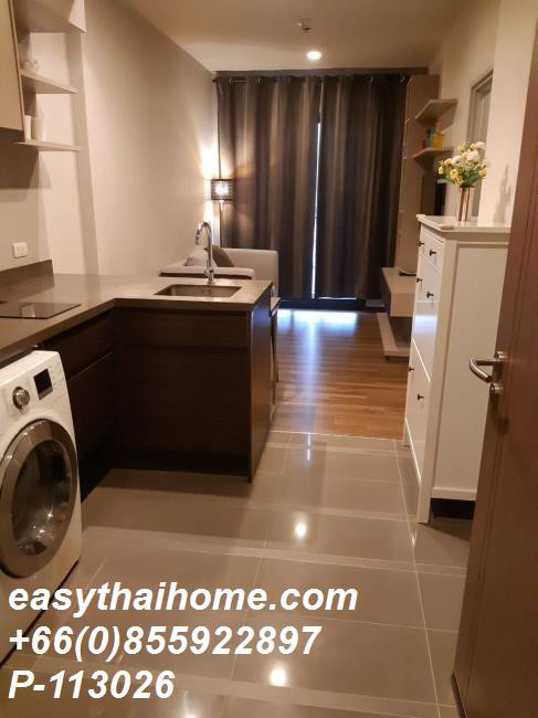 P-113026 ให้เช่า Rhythm Sukhumvit 50 (ริทึ่ม สุขุมวิท 50) | 35 ตร.ม. | 1 ห้องนอน 1 ห้องน้ำ | วิวสวน | ชั้น 8 | เฟอร์นิเจอร์ครบ | รวมส่วนกลาง + ที่จอดรถ 1 คัน 📞 Line: @easythaihome | 085-592-2897 – รูปที่ 4