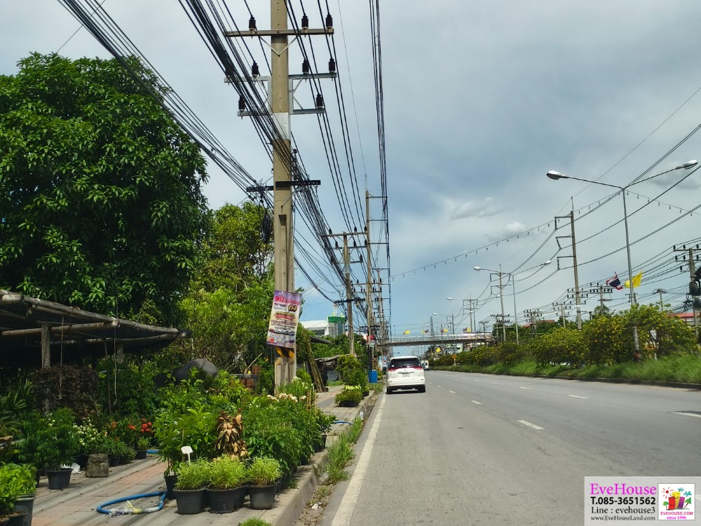 Land for sale, on Setthakit Road 1, Krathum Baen Samutsakorn. ( 6 lane road ) Size 7 rai 3 ngan Very wide front. price 36,106 baht./sq.wa. – รูปที่ 4