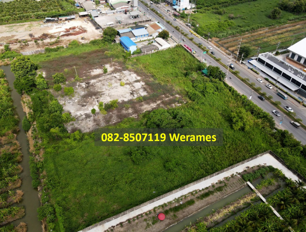 Land for sale, Krathum Baen, Samut Sakhon Province (suitable for business), area 12-3-8 rai, width of frontage on main road 280 m., 6-lane road – รูปที่ 3
