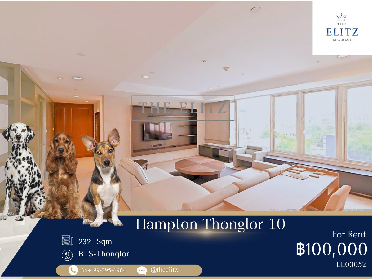 ✨ Extra Large Pet-Friendly Unit in Thonglor 10! | Best Value Special Offer - Perfect for Families Seeking Space &amp; Luxury ✨