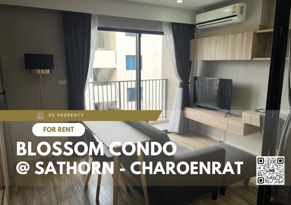 ให้เช่า 🔺 Blossom Condo @ Sathorn - Charoenrat 🔺 เฟอร์นิเจอร์ และ เครื่องใช้ไฟฟ้าครบ ใกล้ BTS สุรศักดิ์
