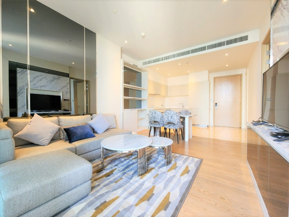For Rent: Magnolias Waterfront Residences, corner unit with pool and garden views of ICONSIAM. 66.05 sq.m., 1 bedroom @65,000 Baht.
