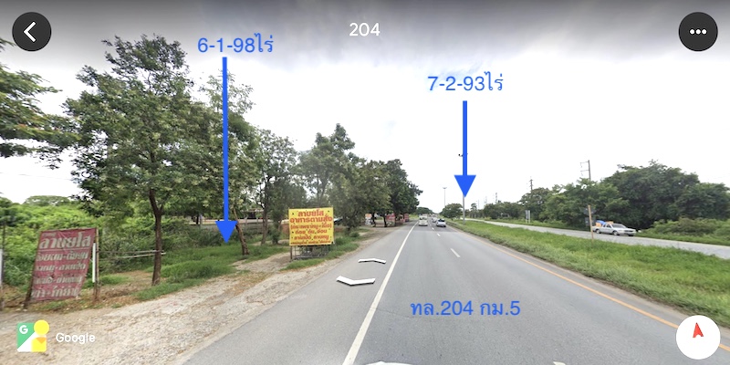 ให้เช่าระยะยาวที่ดินติดถนนเลี่ยงเมือง(204)เนื้อที่ 6ไร่,7ไร่,9ไร่,12ไร่,15ไร่ ให้เช่าระยะยาว – รูปที่ 3