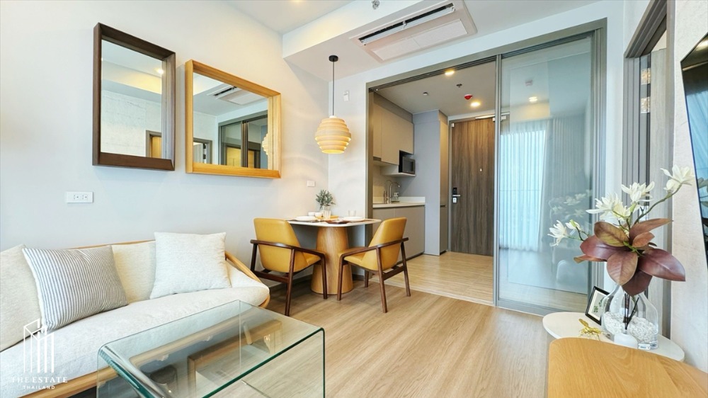 For Rent: Whizdom The Forestias (Destinia), corner unit with a spacious layout and open view, fully furnished and ready to move in @34,000 Baht.