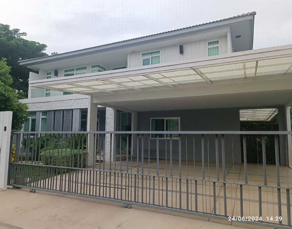 S-MBW103 for sale, single house, Manthana Bangna Ring Road, size 90 sq m., 2 floors, usable area 286 sq m., 4 bedrooms, 5 bathrooms, 24.5 million 064-959-8900