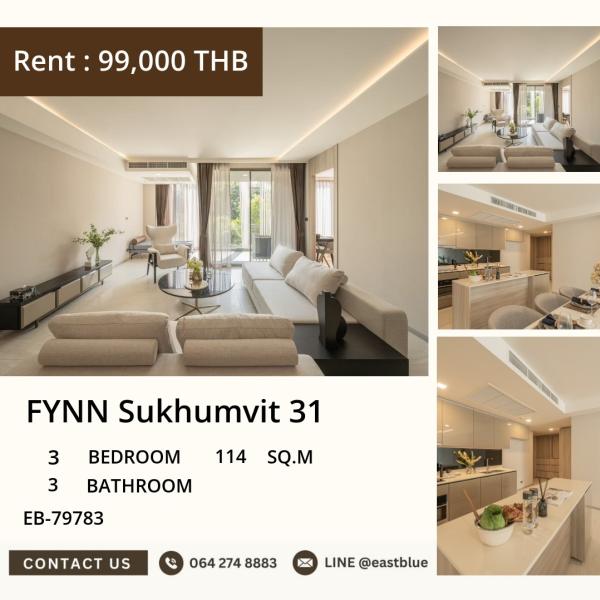 🏙️ Luxurious 3-Bedroom Condo at FYNN Sukhumvit 31
Near BTS Asoke - Only 99,000 THB/Month! 🔑 0642748883