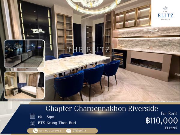 ✨  Unrivaled Riverfront Luxury. Enjoy panoramic Chao Phraya River views from this ultra-modern Penthouse. Experience high-end waterfront living with world-class facilities and pure  privacy ✨