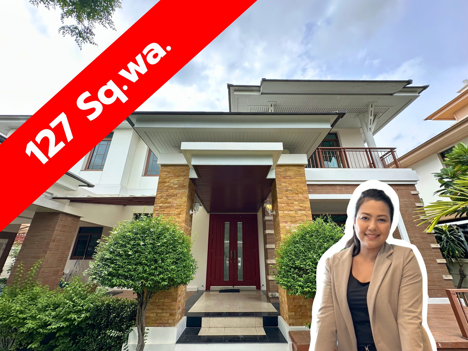🔥 [HOT] Beautiful house for rent, 4 bedrooms, 4 bathrooms, 1 office, maid's room, size 127 sq m. 📌 🚅 Near the Kelantan BTS station 💯