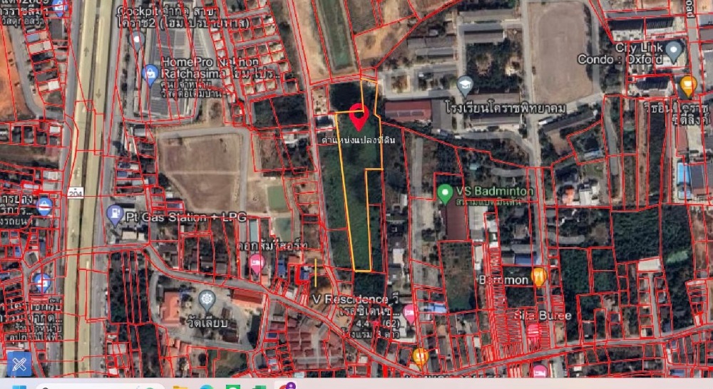ขายที่ดินเปล่า 5 ไร่ครึ่ง ปรุใหญ่ นครราชสีมา ผังสีชมพู ใกล้ถนนมิตรภาพ ติดโรงเรียนโคราชพิทยาคม  ตั้งอยู่ซอยมิตรภาพ 8 - ถนนมานะศิลป์ – รูปที่ 2
