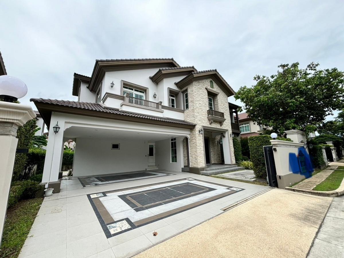 📢👇For rent / sale Nantawan Bangna KM 7, house in good position as infront of the garden. Near Ikea, Mega Bangna