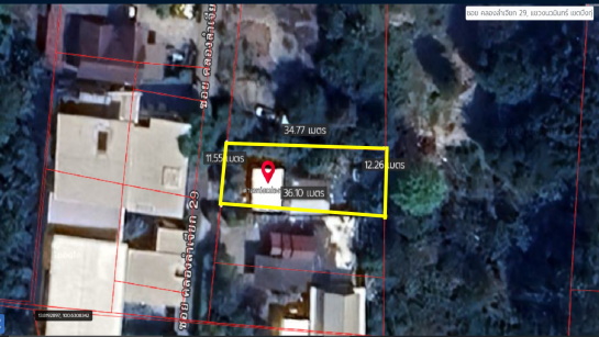 Land for sale, Khlong Lam Chiak 29, area 100 sq m, beautiful land, already filled, cheap price, near Chalong Rat Expressway, Kaset Nawamin Road, only 500 meters. – รูปที่ 3