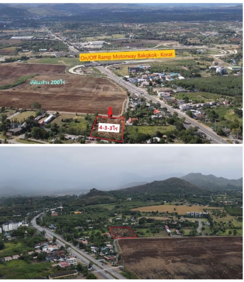 For sale or rent, prime location land, Khao Yai-Thanarat, Km.4, Nakhon Ratchasima, area 4 rai, next to public road. For sale or rent, prime location land, Khao Yai-Thanarat, Km.4, Nakhon Ratchasima, area 4 rai, next to public road.