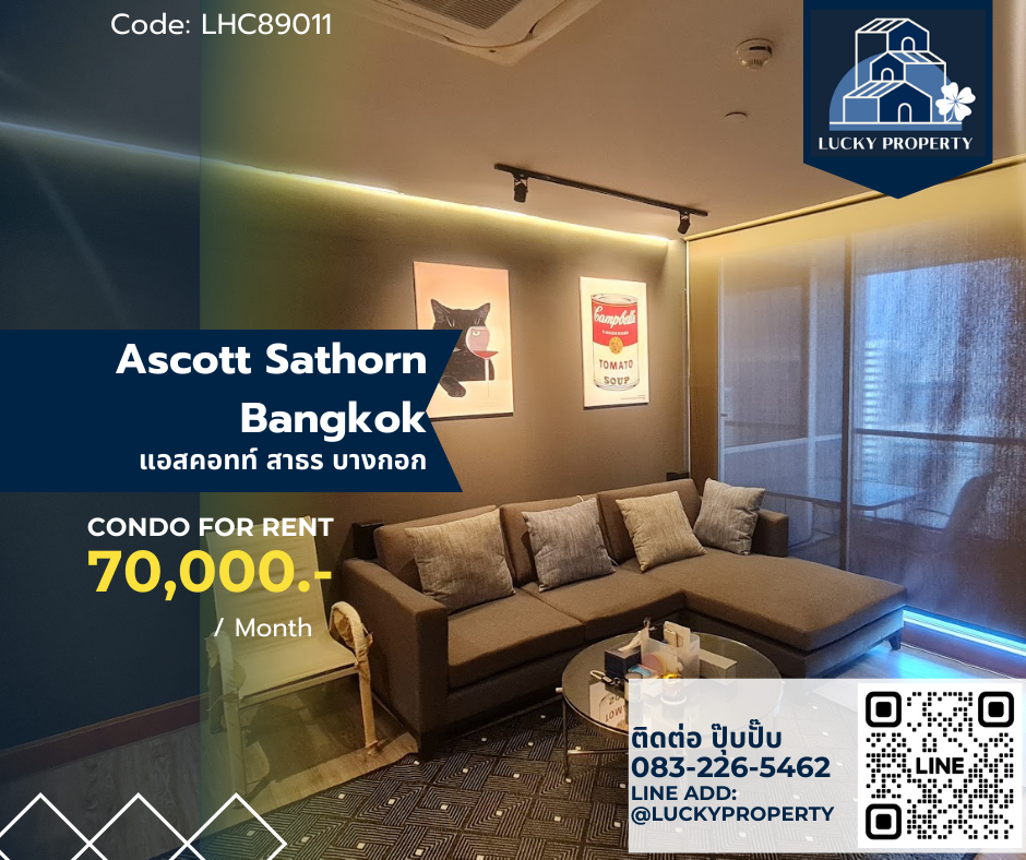For Rent 🏙️Ascott Sathorn Bangkok 🛌 125 sq.m. 2 beds/ 2 baths🚝 BTS St.Louis