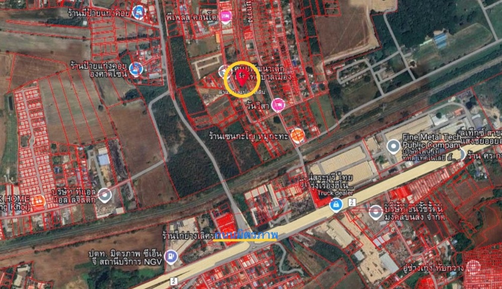 Beautiful land plot for sale, Thap Kwang, almost 2 rai, near SCG cement factory and 600 meters from Mittraphap Road, size 75*40 meters. – รูปที่ 3