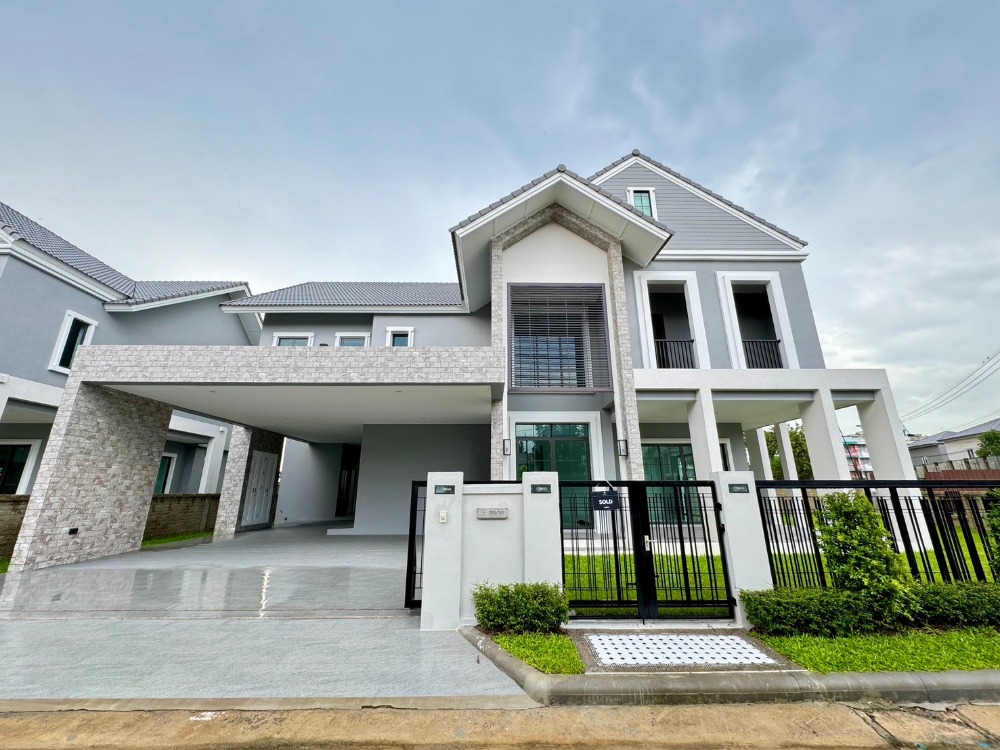 For sale: New house, 4 bedrooms, 6 bathrooms, 4 parking spaces, Milton Residence Ramintra project, near the Pink Line BTS, starting at 16.9 million baht, with a million-baht discount. For sale: New house, 4 bedrooms, 6 bathrooms, 4 parking spaces, Milton Residence Ramintra project, near the Pink Line BTS, starting at 16.9 million baht, with a million-baht discount.