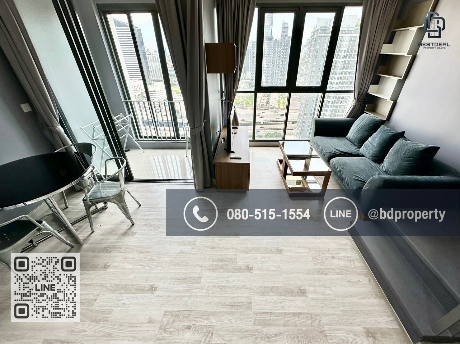 Bestdeal ขายด่วน  Duplex 2 Bedroom  ขายเพียง 6.59 ล้านเท่านั้น ห้องสวย ชั้นสูง City View เครื่องใช้ไฟฟ้าครบ "Ideo Mobi rama9" ใกล้MRTและเซ็นทรัลพระราม 9 เพียง 80 ม.