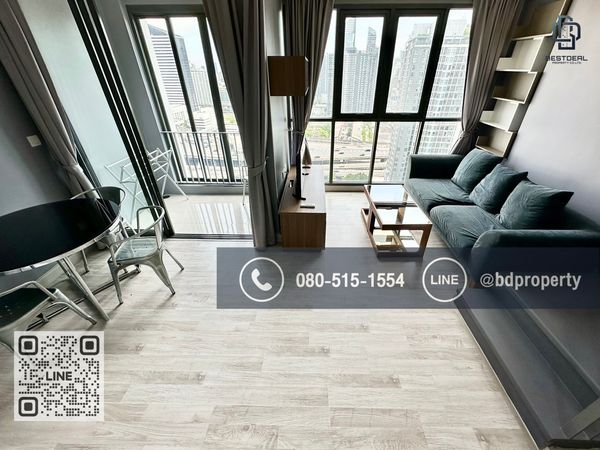 Bestdeal ขายด่วน  Duplex 2 Bedroom  ขายเพียง 6.59 ล้านเท่านั้น ห้องสวย ชั้นสูง City View เครื่องใช้ไฟฟ้าครบ "Ideo Mobi rama9" ใกล้MRTและเซ็นทรัลพระราม 9 เพียง 80 ม.
