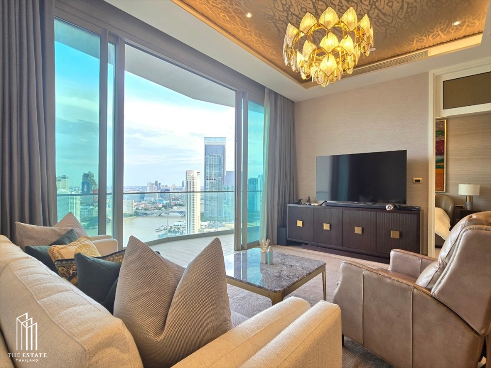 For sale The Residences at Mandarin Oriental, beautifully decorated room, ready to move in, ICONSIAM view, river view and city view 128.05 sq.m. 2 bedroom @85 MB – รูปที่ 2