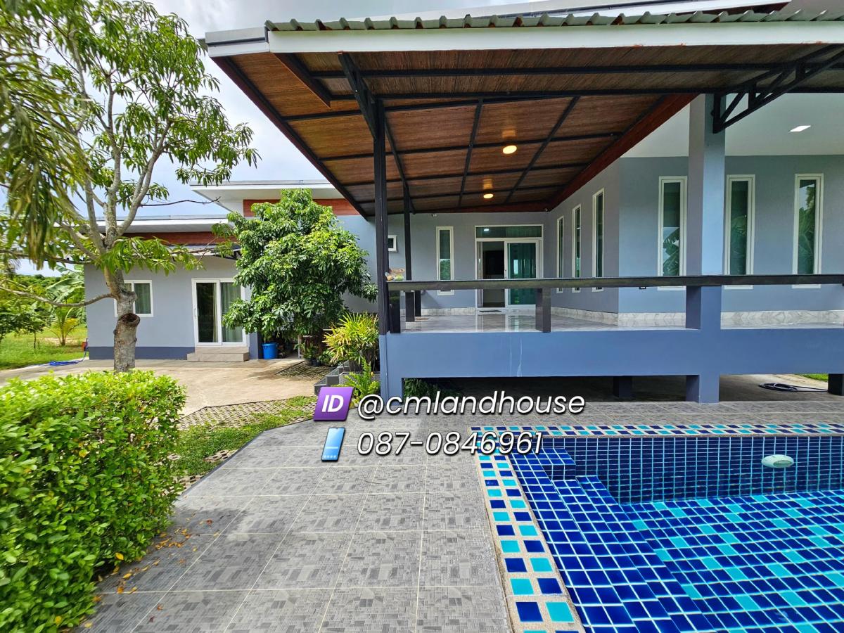 บ้านสวนและพูลวิลล่า 1-1-80 ไร่ อ.สารภี เชียงใหม่ ใกล้ถนนซุปเปอร์ไฮเวย์เชียงใหม่ - ลำปางแค่ 2 กม เฉพาะที่ดินก็คุ้มแล้ว เฉลี่ย ตรว.ละ 11,034 บาท – รูปที่ 2