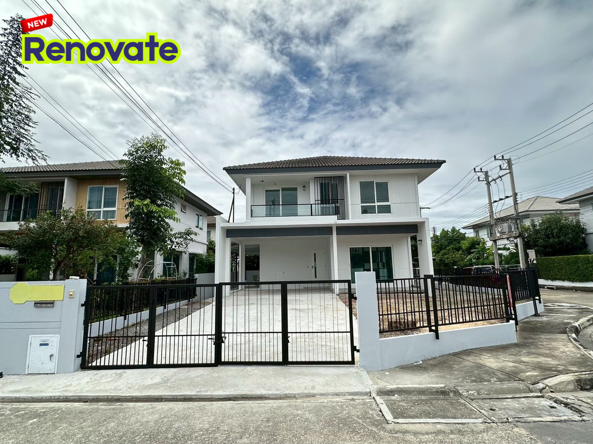 Renovate - ขายบ้านเดี่ยว ม.พฤกษ์ลดา3 หลังมุม ติดถนนเมนโครงการ