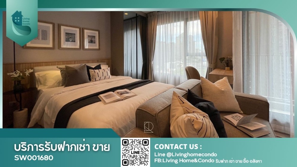 Condo for sale: Life Asoke-Rama9, high floor, beautifully decorated, fully furnished, ready to move in, good location, convenient transportation, near MRT Rama 9