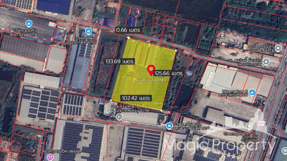ขายที่ดิน พื้นที่สีม่วง 12-0-35.7 ไร่ ซอยคลองมะเดื่อ 15 อำเภอกระทุ่มแบน จังหวัดสมุทรสาคร