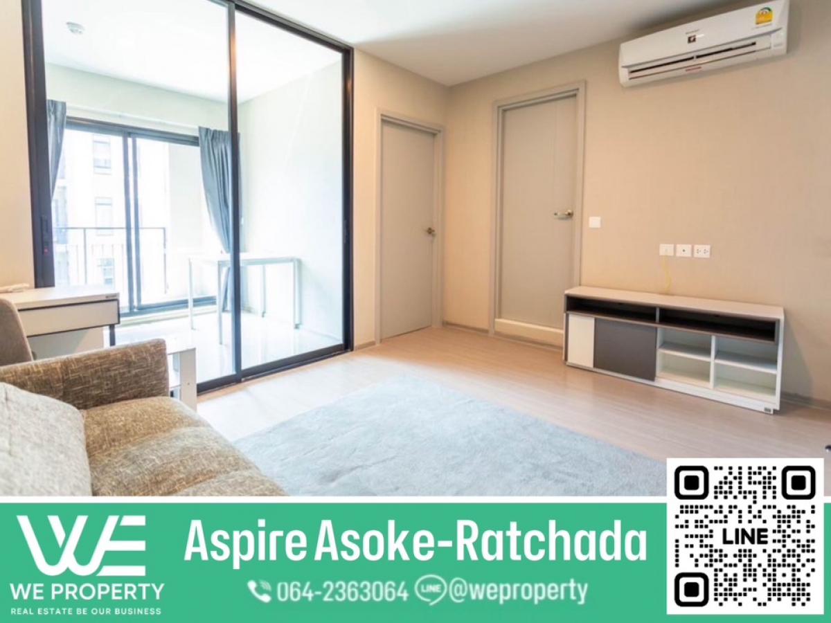 ห้องใหญ่ เฟอร์ครบ⭐Aspire Asoke-Ratchada