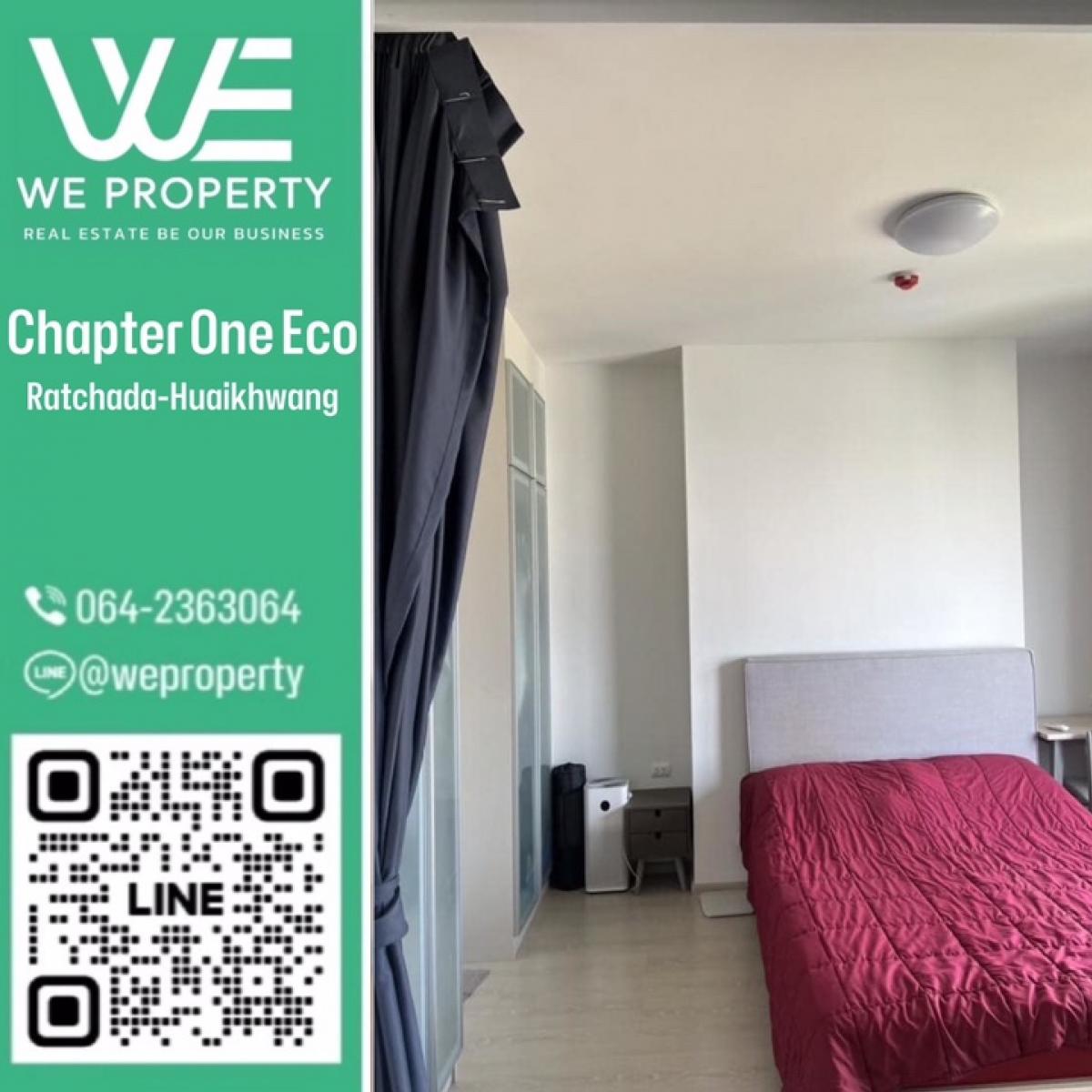 Beautiful room, ready to move in ⭐️Chapter One Eco Ratchada-Huai Khwang