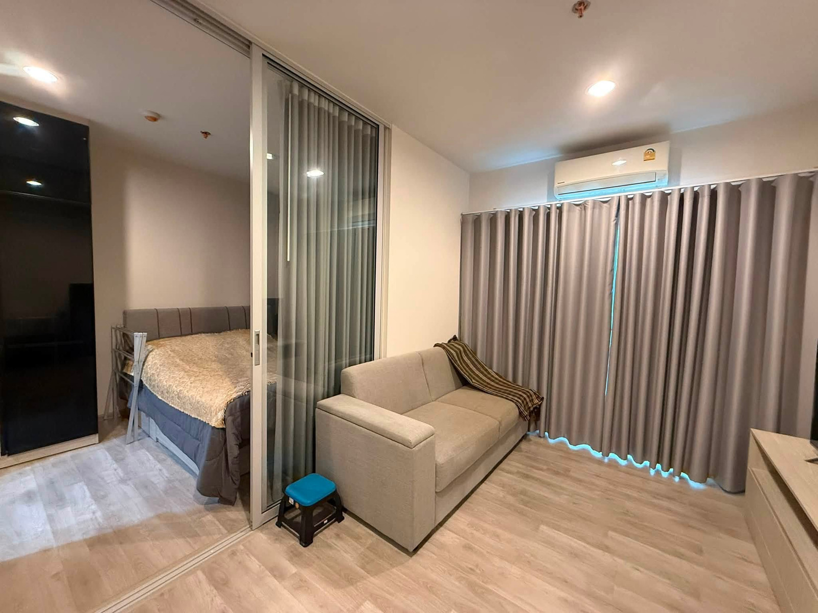 ให้เช่า นิชโมโน รามคำแหง 1 ห้องนอน 1 ห้องน้ำ ขนาด 29 ตรม ตึก B ชั้น 12  เฟอนิเจอร์และเครื่องใช้่ไฟฟ้าครบครัน – รูปที่ 2