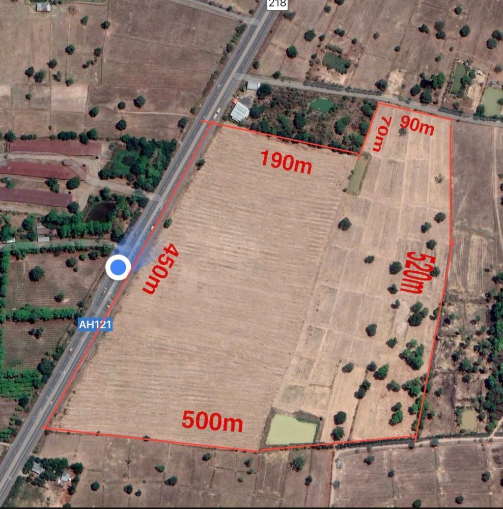 Urgent sale, large plot of land, on a main road, very good location, Mueang District, Buriram, area 110 rai, price 2.2 million baht per rai, negotiable. Product details – รูปที่ 3