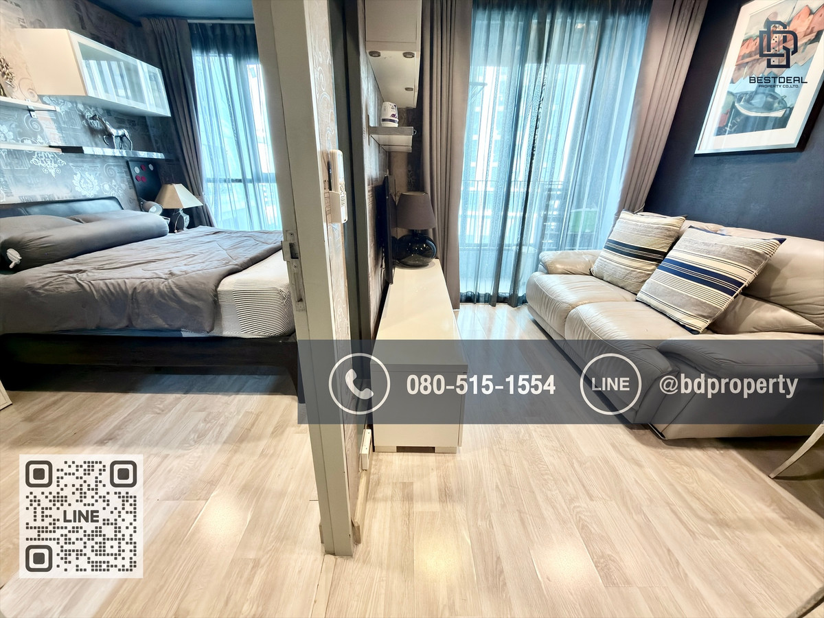 Bestdeal ขายด่วน 1Bedroom ขายเพียง 3.75 ล้านเท่านั้น ห้องสวย เฟอร์บิวท์อินครบ ลงทุนหรืออยู่เองไม่ควรพลาด ใกล้MRT และ เซ็นทรัลพระราม 9 เพียง 80 ม.