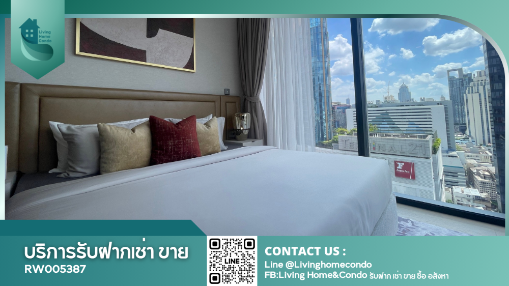 For rent Celes Asoke, beautiful room, beautifully decorated, 2 bedrooms, 2 bathrooms, fully furnished LH-RW005387