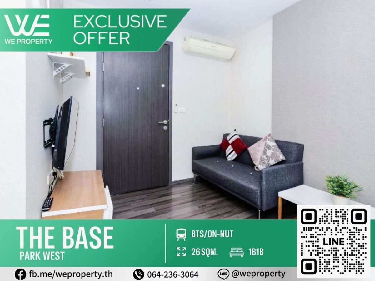 North direction, beautiful room, complete furniture ⭐The Base Park West (The Base Park West Sukhumvit 77) North direction, beautiful room, complete furniture ⭐The Base Park West (The Base Park West Sukhumvit 77)