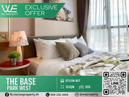 ห้องแต่งสวยเฟอร์ฯครบ ราคาดี!!⭐The Base Park West (เดอะ เบส พาร์คเวสต์ สุขุมวิท 77)