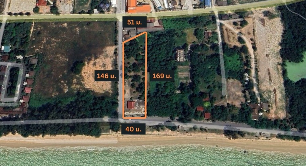 Land for sale 4-0-42 rai, corner plot, next to Nam Rin Beach, Ban Chang, Rayong Land for sale 4-0-42 rai, corner plot, next to Nam Rin Beach, Ban Chang, Rayong